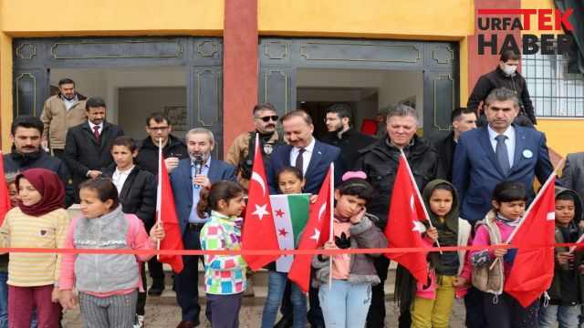 Telabyad’da onarılan okul hizmete girdi