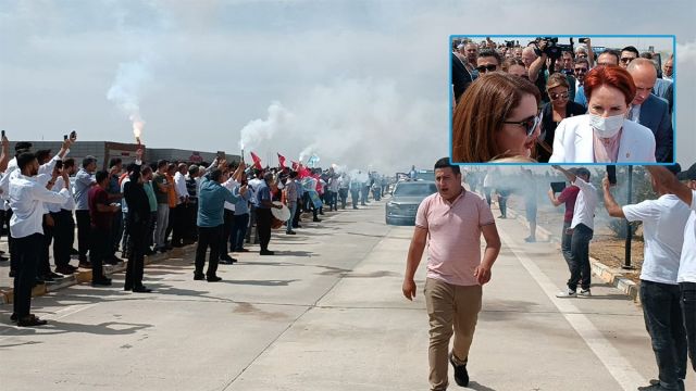 MERAL AKŞENER'İ URFA GİRİŞİNDE PARTİLİLER KARŞILADI