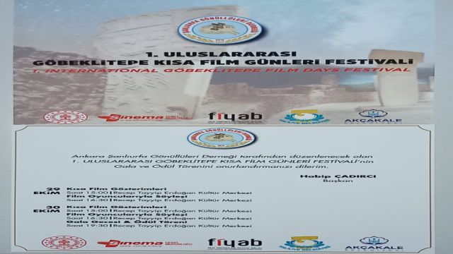 1.ULUSLARARASI GÖBEKLİTEPE FİLM GÜNLERİ BAŞLIYOR