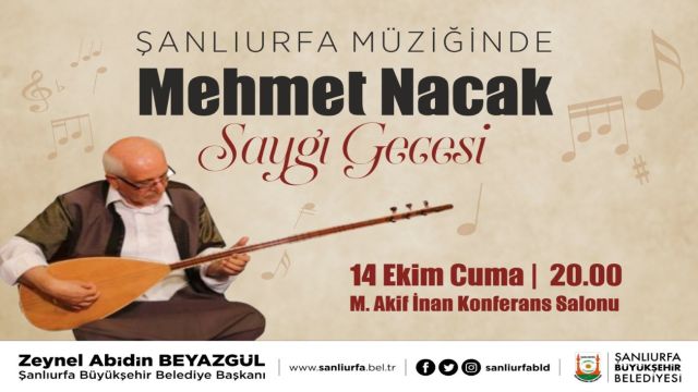 BÜYÜKŞEHİR BELEDİYESİNDEN MEHMET NACAK SAYGI GECESİ