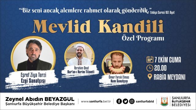 BÜYÜKŞEHİR’DEN MEVLİD KANDİLİ ÖZEL PROGRAMI