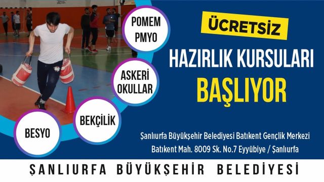 BÜYÜKŞEHİR’DE ÜCRETSİZ POMEM VE BESYO HAZIRLIK KURSLARI BAŞLIYOR