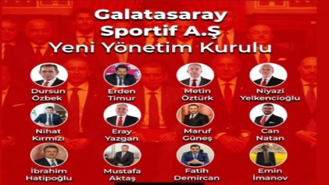 GALATASARAY SPORTİF A.Ş’NİN YENİ YÖNETİMİNE URFALI 3 İSİM GİRDİ