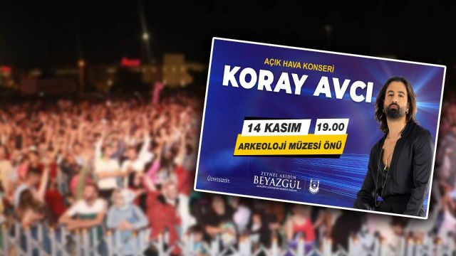 URFA'DA KONSERLER DEVAM EDİYOR! BU KEZ KORAY AVCI GELİYOR!