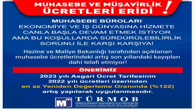 MUHASEBE VE MALİ MÜŞAVİRLİK ÜCRETLERİ ERİDİ!