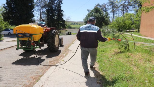 Bozova’da larva ile mücadele çalışmaları sürüyor