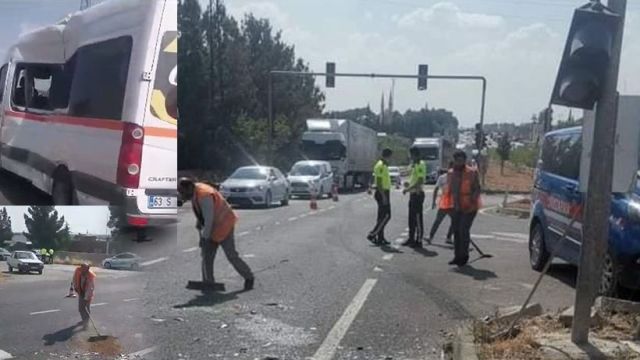 Haliliye'de tır, öğrenci servisine çarptı! 14 yaralı