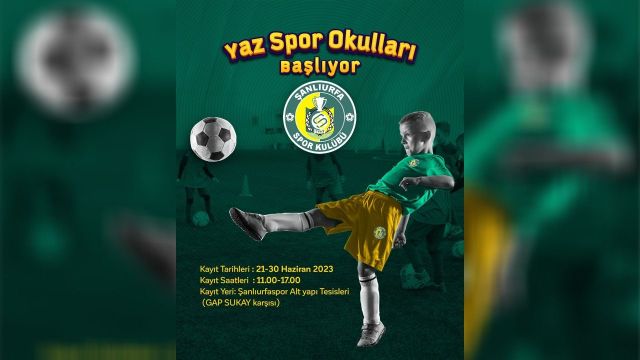 ŞANLIURFASPOR’DA YAZ SPOR OKULLARI BAŞLIYOR!