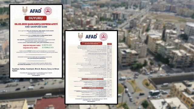 Urfa’da depremzede hak sahipliği başvuru süreci başladı