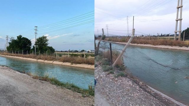 Urfa’da mahalleli selde hasar gören kanaldan tedirgin! Kanalın bir an önce onarılmasını istiyorlar