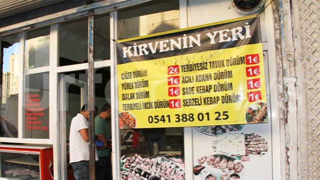 URFA’DA KEBAP EURO İLE SATILIYOR